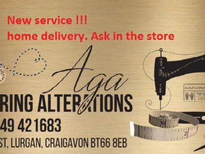 Aga Tailor Service, Alterations, Lurgan, Craigavon, Ulster, Northern Ireland