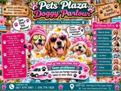 Pets Plaza, Dog Grooming, Virginia, Free State, South Africa